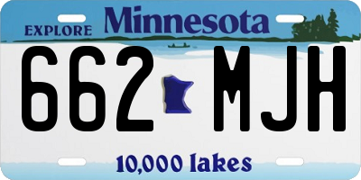 MN license plate 662MJH