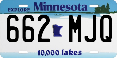 MN license plate 662MJQ