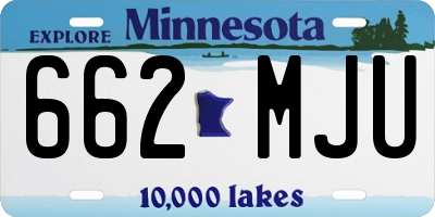 MN license plate 662MJU