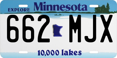 MN license plate 662MJX