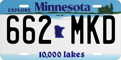 MN license plate 662MKD