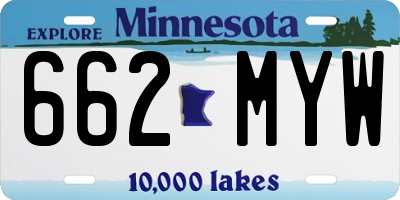 MN license plate 662MYW