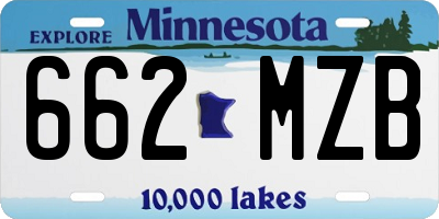 MN license plate 662MZB