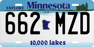 MN license plate 662MZD