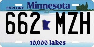 MN license plate 662MZH