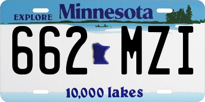 MN license plate 662MZI