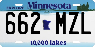 MN license plate 662MZL