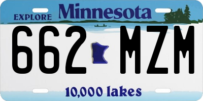 MN license plate 662MZM