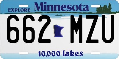MN license plate 662MZU