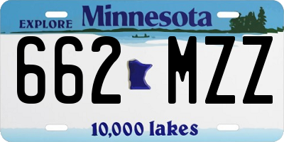 MN license plate 662MZZ