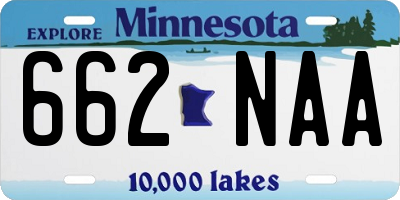 MN license plate 662NAA