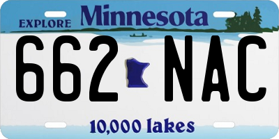 MN license plate 662NAC