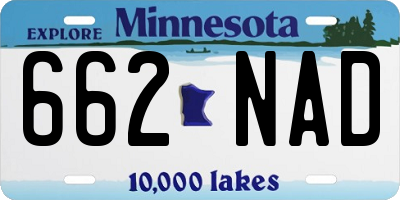 MN license plate 662NAD