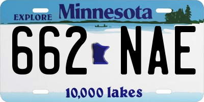 MN license plate 662NAE