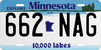 MN license plate 662NAG