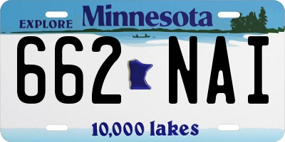 MN license plate 662NAI