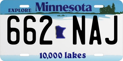 MN license plate 662NAJ