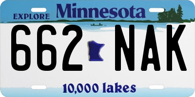 MN license plate 662NAK