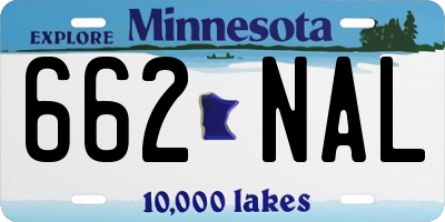 MN license plate 662NAL