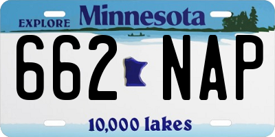 MN license plate 662NAP