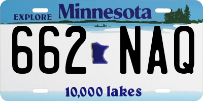 MN license plate 662NAQ