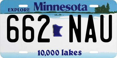 MN license plate 662NAU