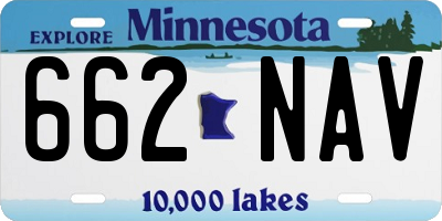 MN license plate 662NAV