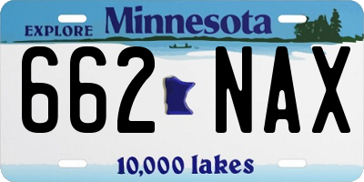 MN license plate 662NAX