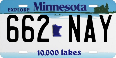MN license plate 662NAY