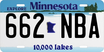MN license plate 662NBA
