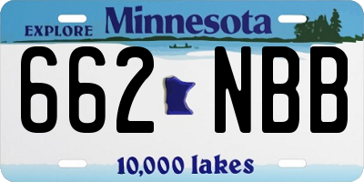 MN license plate 662NBB