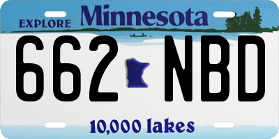 MN license plate 662NBD