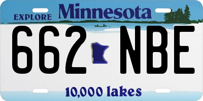 MN license plate 662NBE