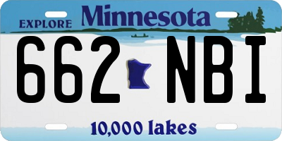 MN license plate 662NBI