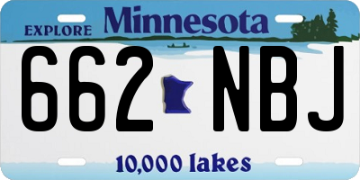 MN license plate 662NBJ