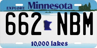 MN license plate 662NBM
