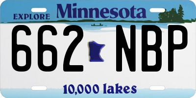 MN license plate 662NBP