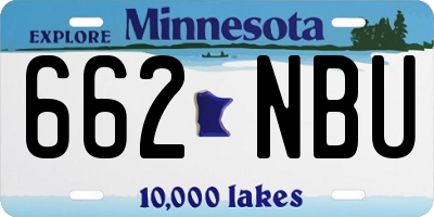 MN license plate 662NBU