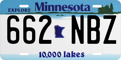 MN license plate 662NBZ
