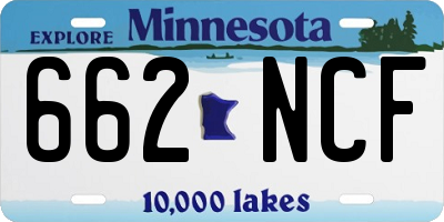 MN license plate 662NCF