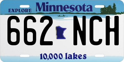 MN license plate 662NCH
