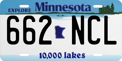 MN license plate 662NCL