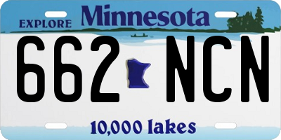 MN license plate 662NCN