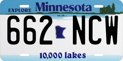 MN license plate 662NCW