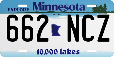 MN license plate 662NCZ