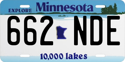 MN license plate 662NDE