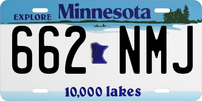 MN license plate 662NMJ