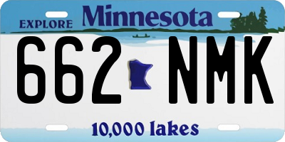 MN license plate 662NMK