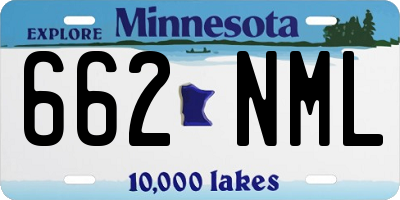 MN license plate 662NML