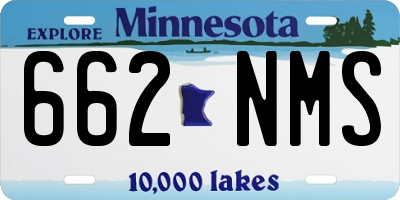 MN license plate 662NMS